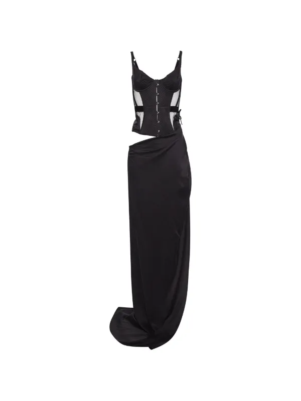 Maria Lucia Hohan Malena corset-style cut-out Maxi Dress | Black