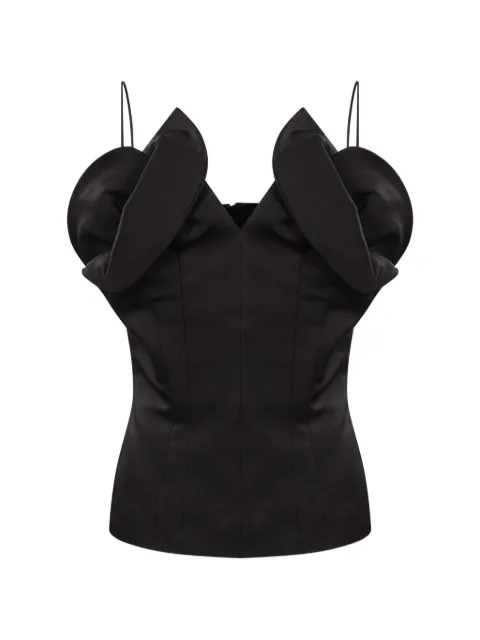 Magda Butrym ruffled spaghetti-strap top
