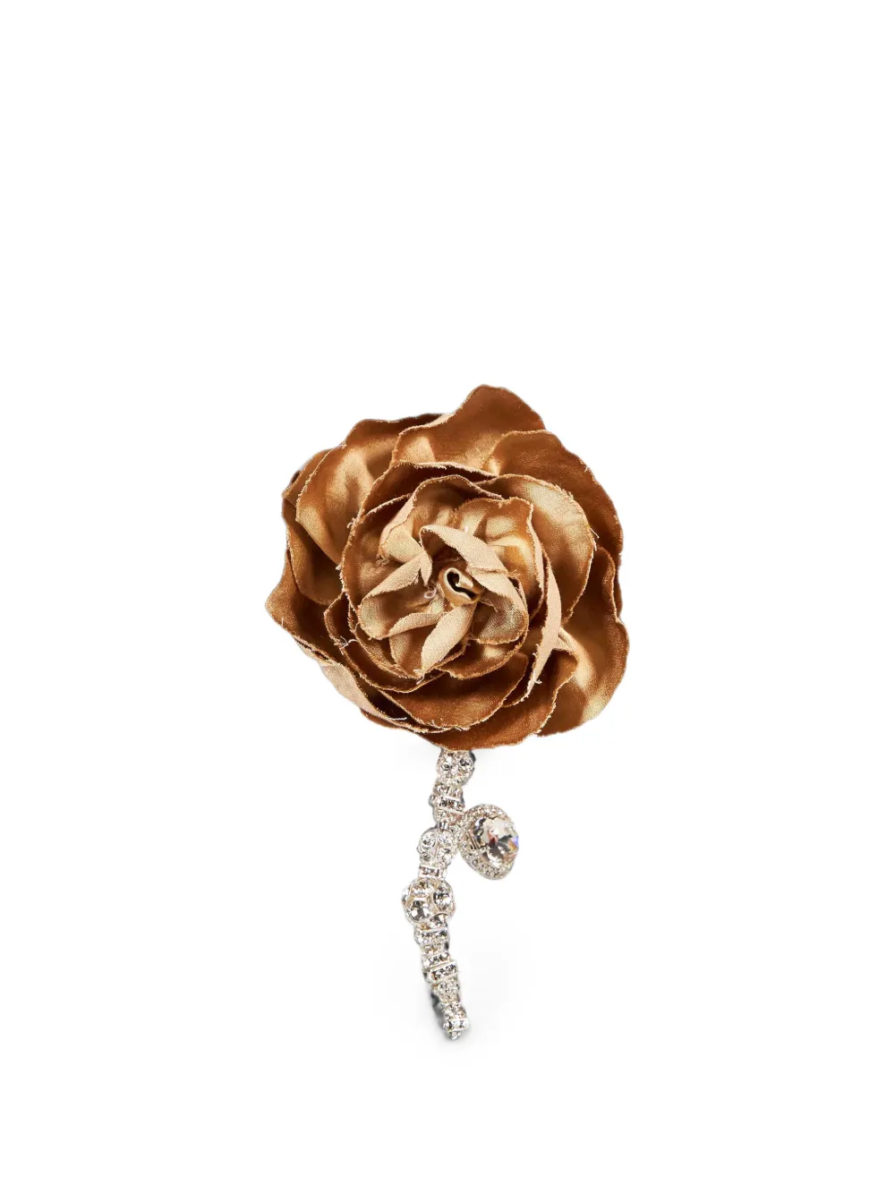 Magda Butrym floral-applique crystal-embellished single earring - Argento