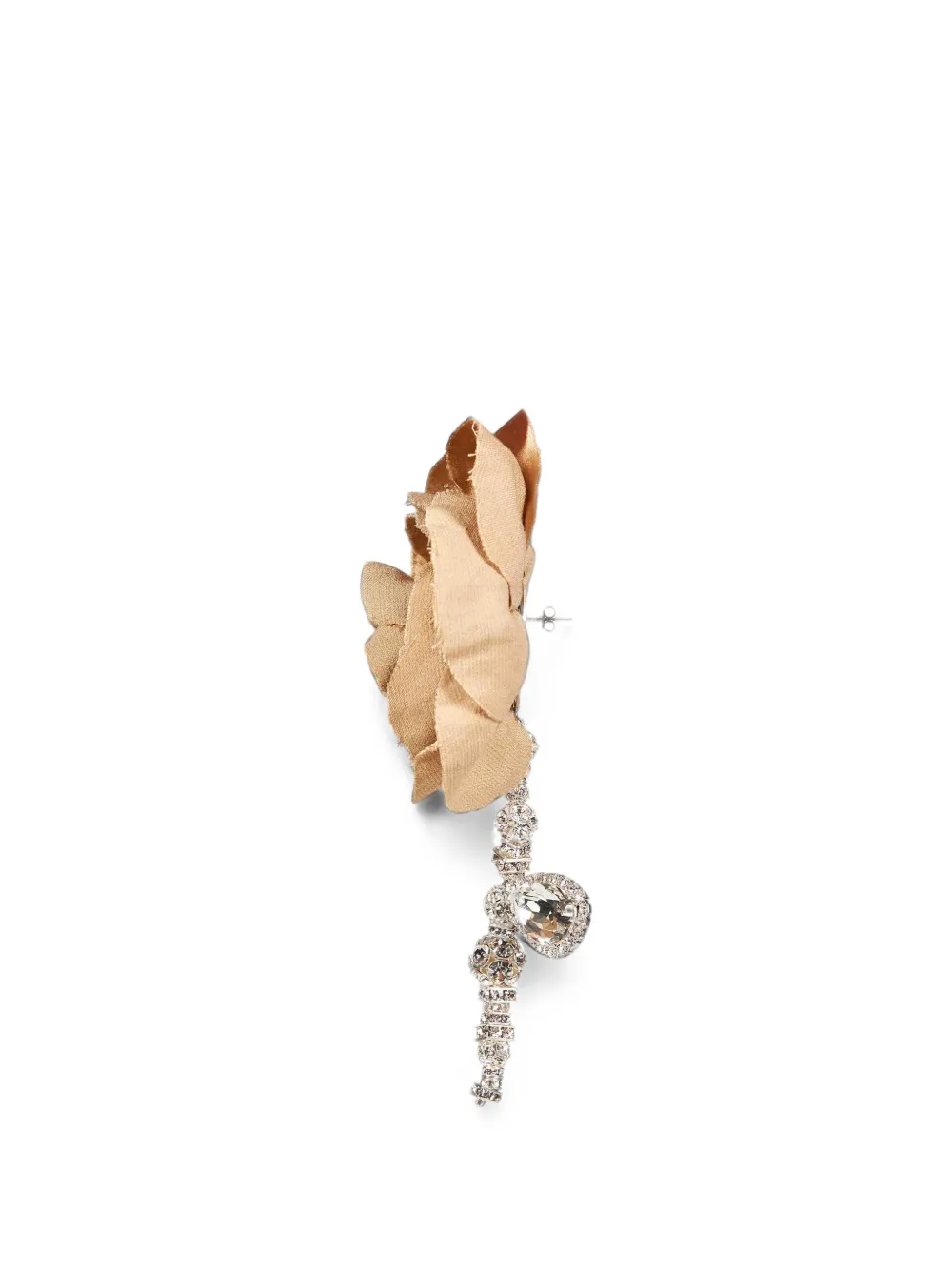 Magda Butrym floral-applique crystal-embellished single earring - Silver