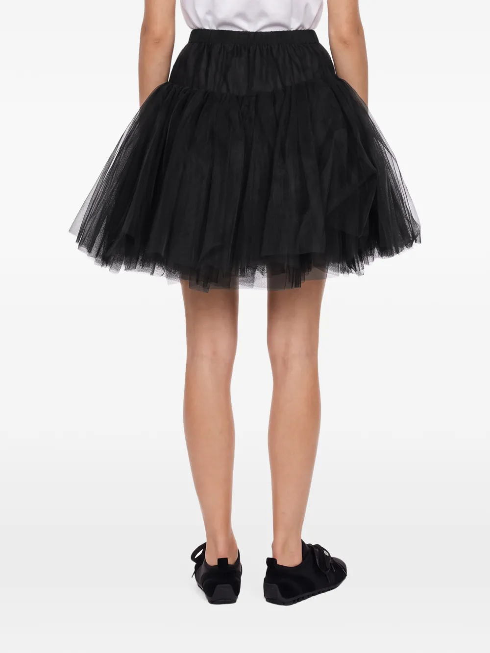 Simone Rocha tulle-layered gathered mini skirt Zwart