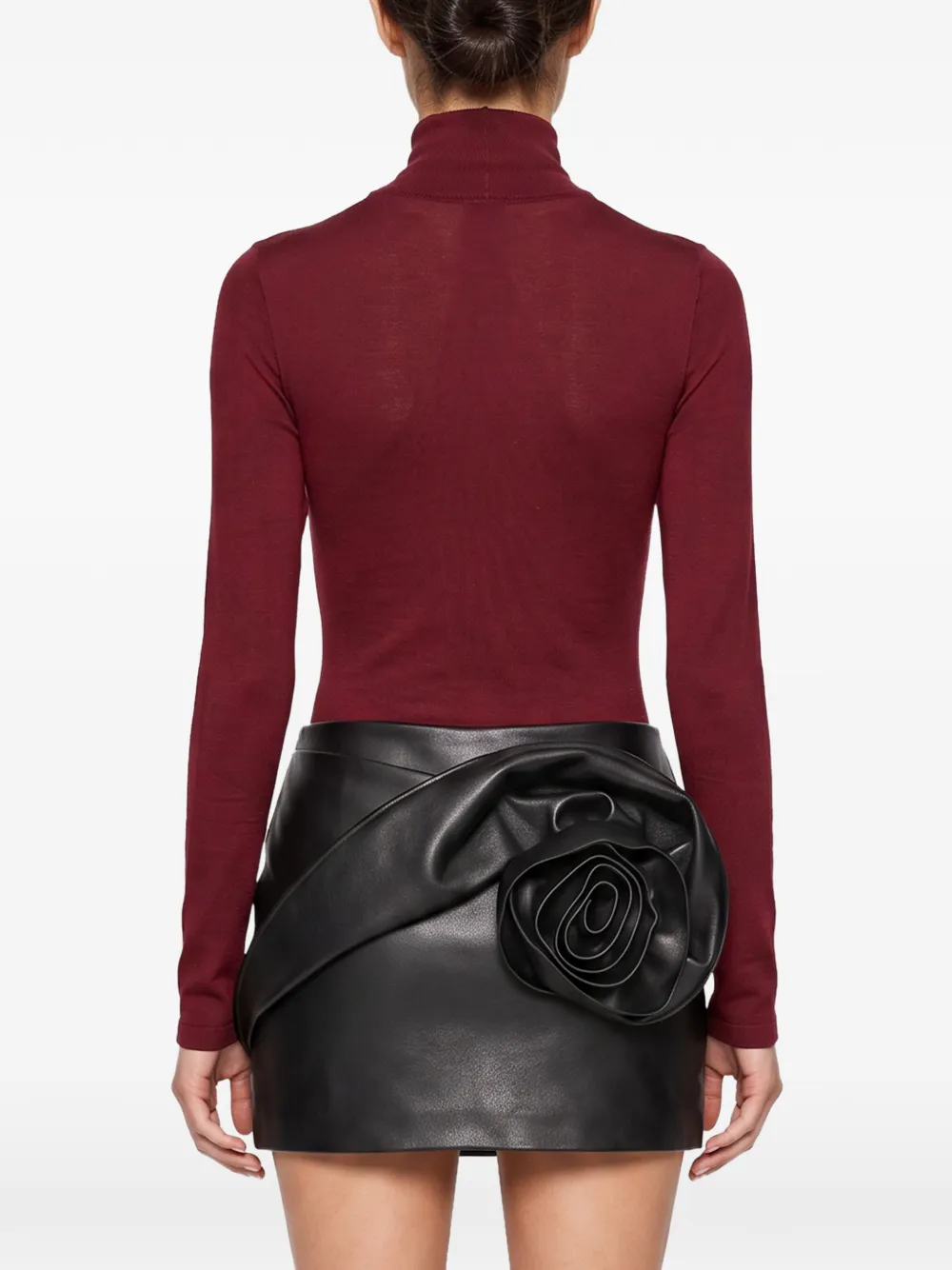 Wolford Colorado roll-neck long-sleeve bodysuit Rood