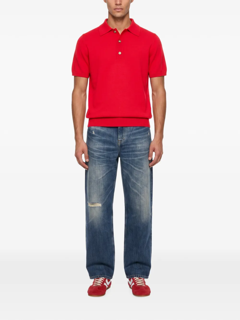 ENTIRE STUDIOS short-sleeve polo shirt Rood