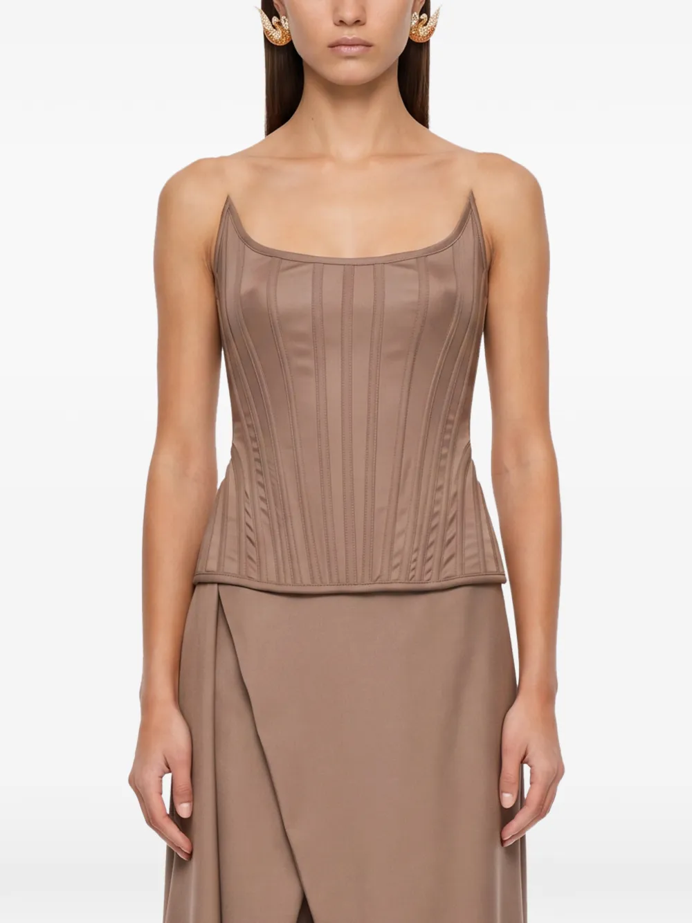 Giuseppe Di Morabito Top met vlakken Beige