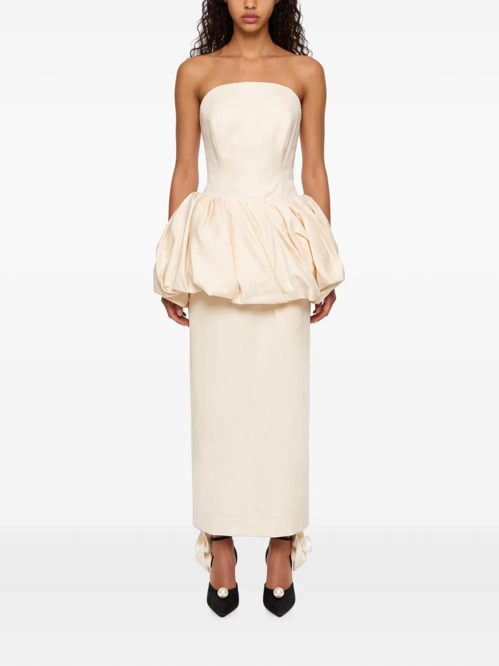 Magda Butrym strapless puff-skirt dress