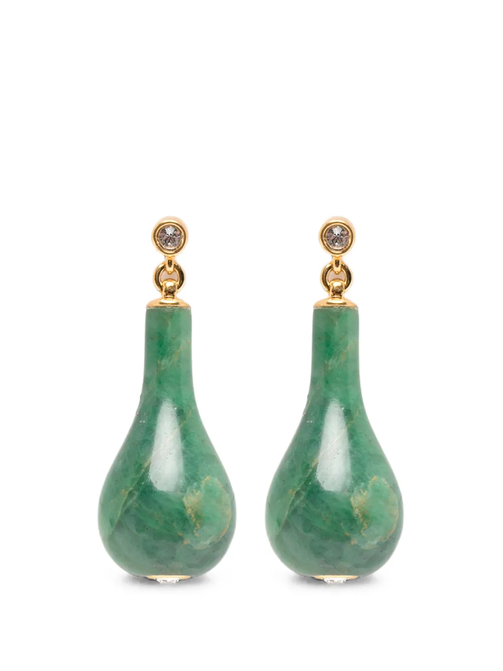 TOTEME Jade drop-design earrings - Oro