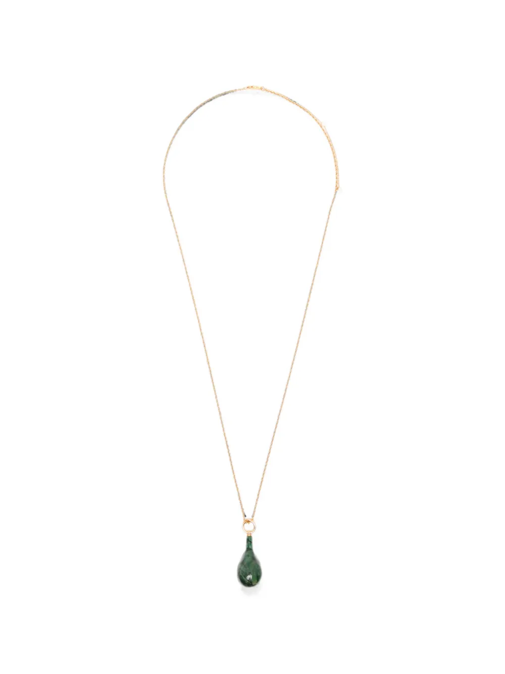 TOTEME Jade drop-pendant necklace - Gold