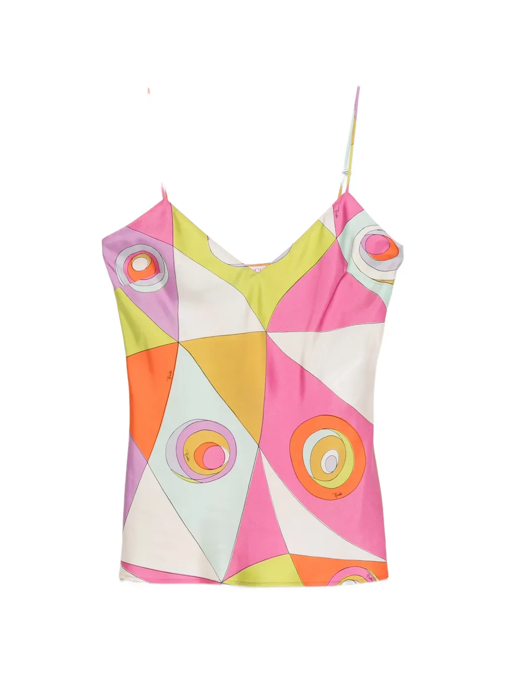 PUCCI geometric-print silk blouse - Pink