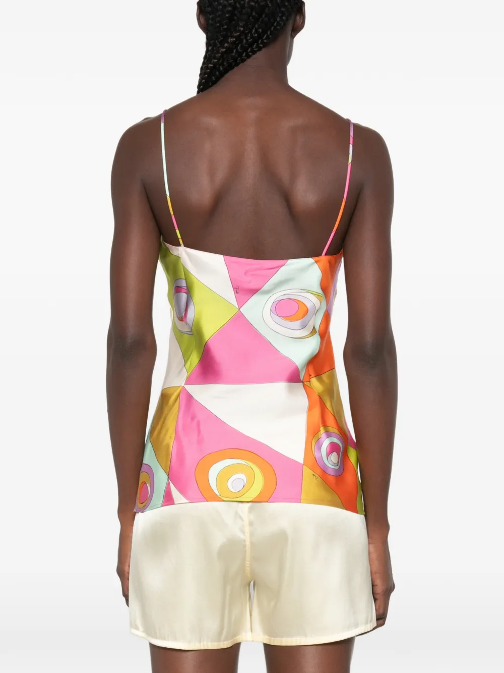 Pucci Geometric-print Silk Blouse In Multi