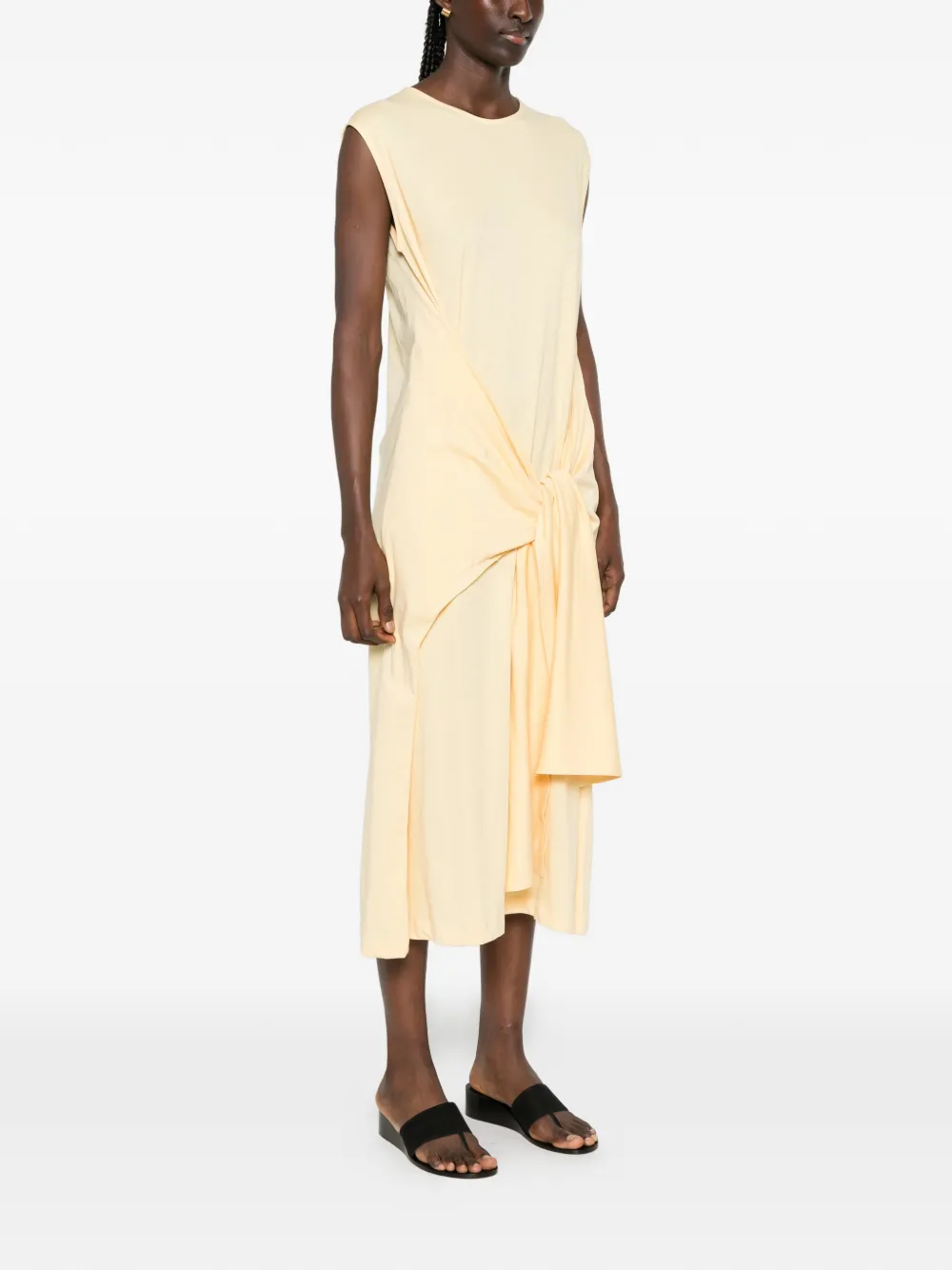 TOTEME Midi-jurk met geknoopt detail Geel