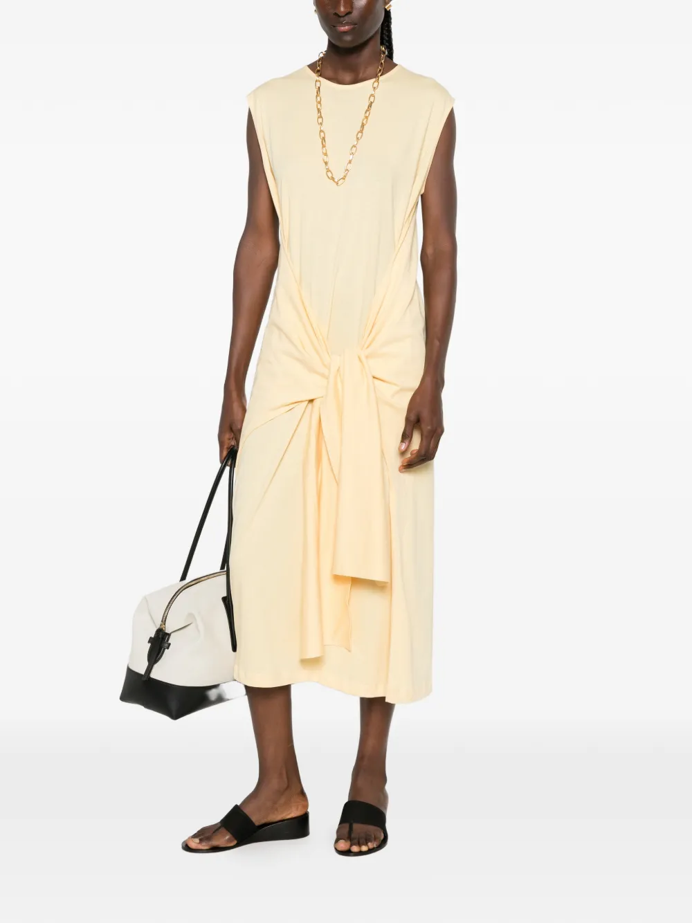 TOTEME Midi-jurk met geknoopt detail Geel