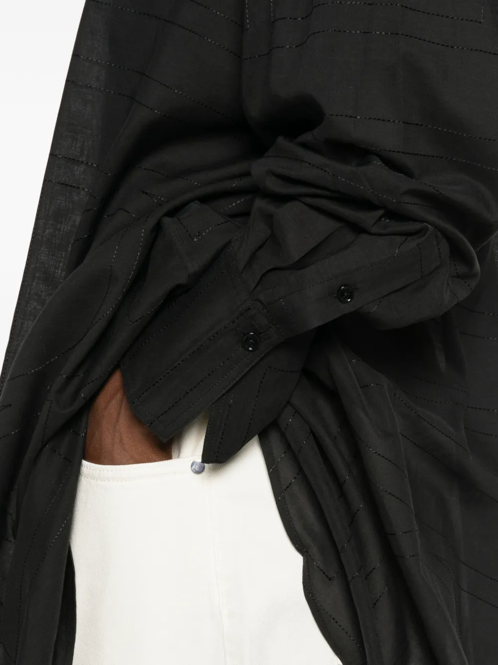 TOTEME Oversized blouse met geborduurd monogram Zwart