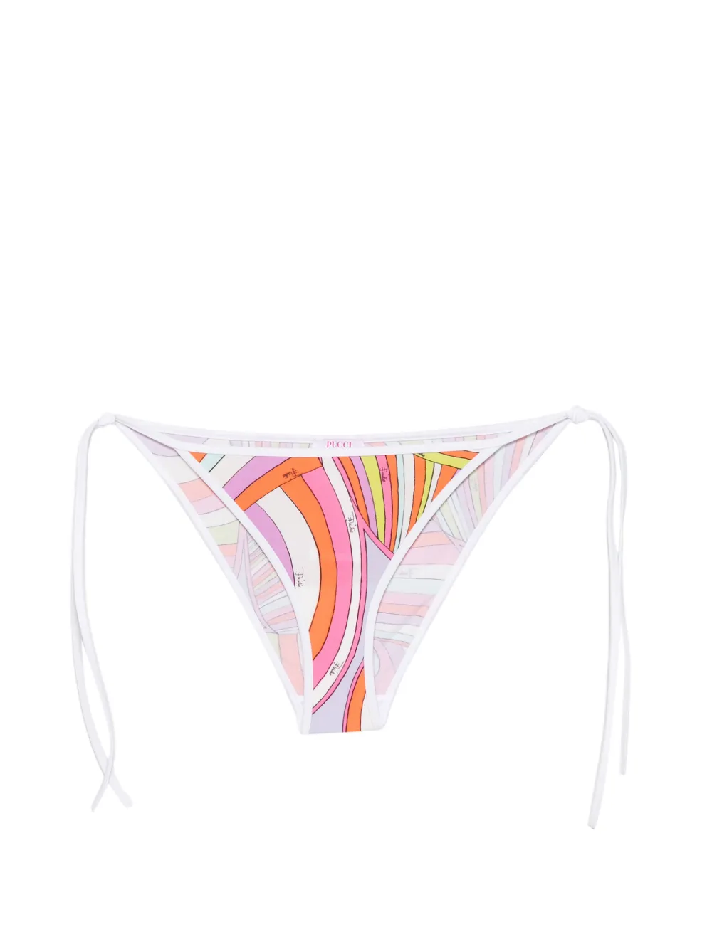 PUCCI graphic-print side-tie bikini bottoms - Rosa