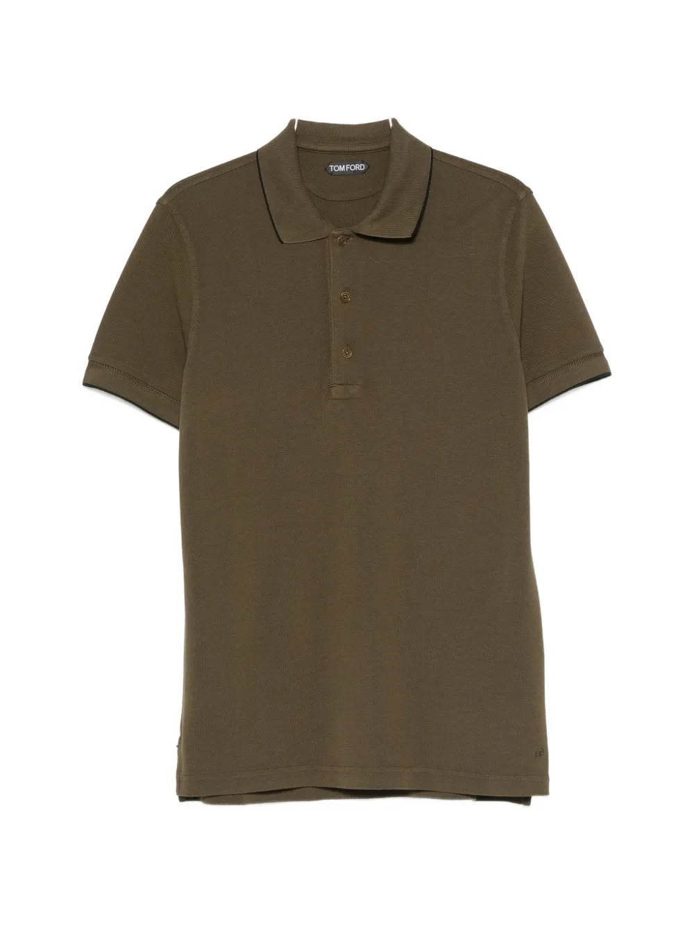 TOM FORD tipped-collar polo shirt - Verde