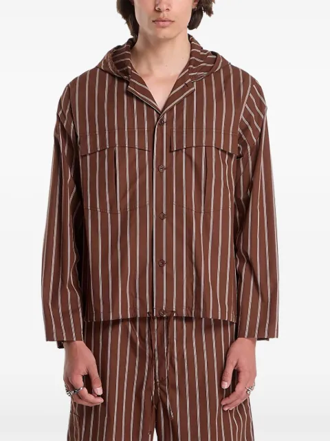 Études Studio sobrecamisa con capucha con rayas verticales