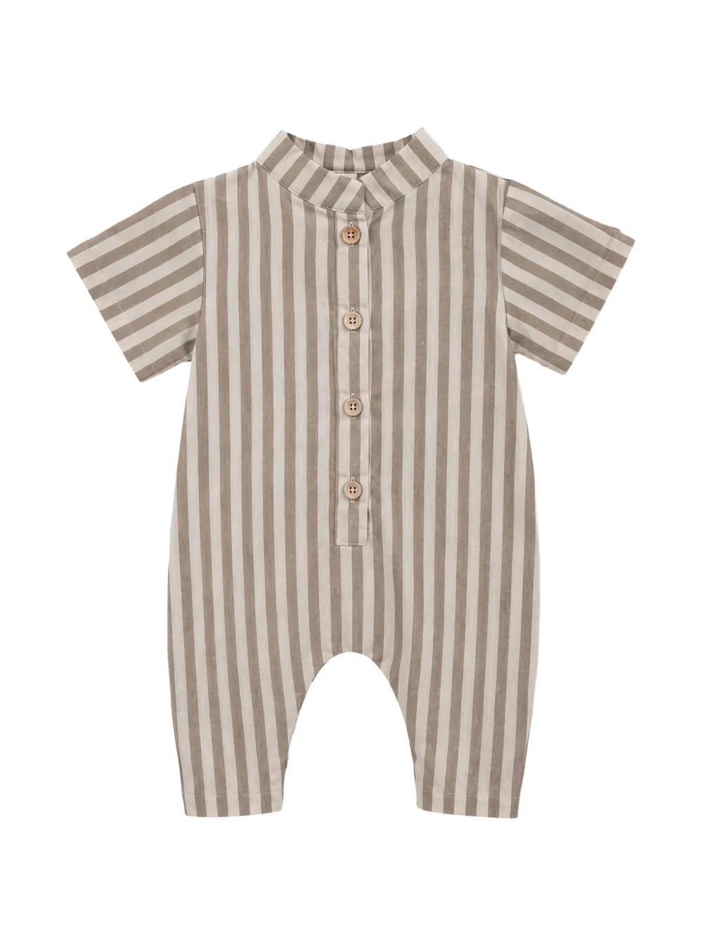 minimù striped short-sleeve jumpsuit - Marrone