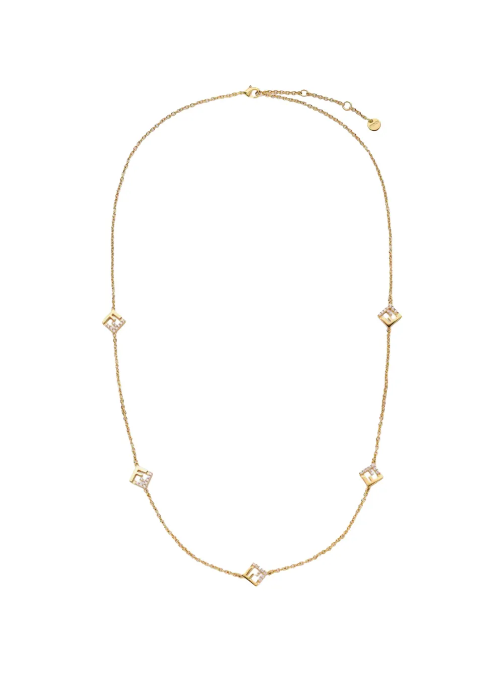 FENDI crystal-embellished necklace - Oro