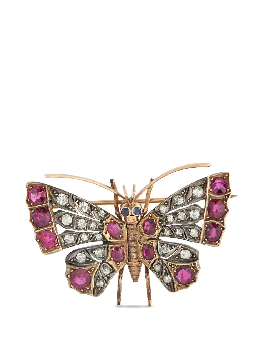 LB Exclusive ruby and diamond butterfly brooch - Rosa