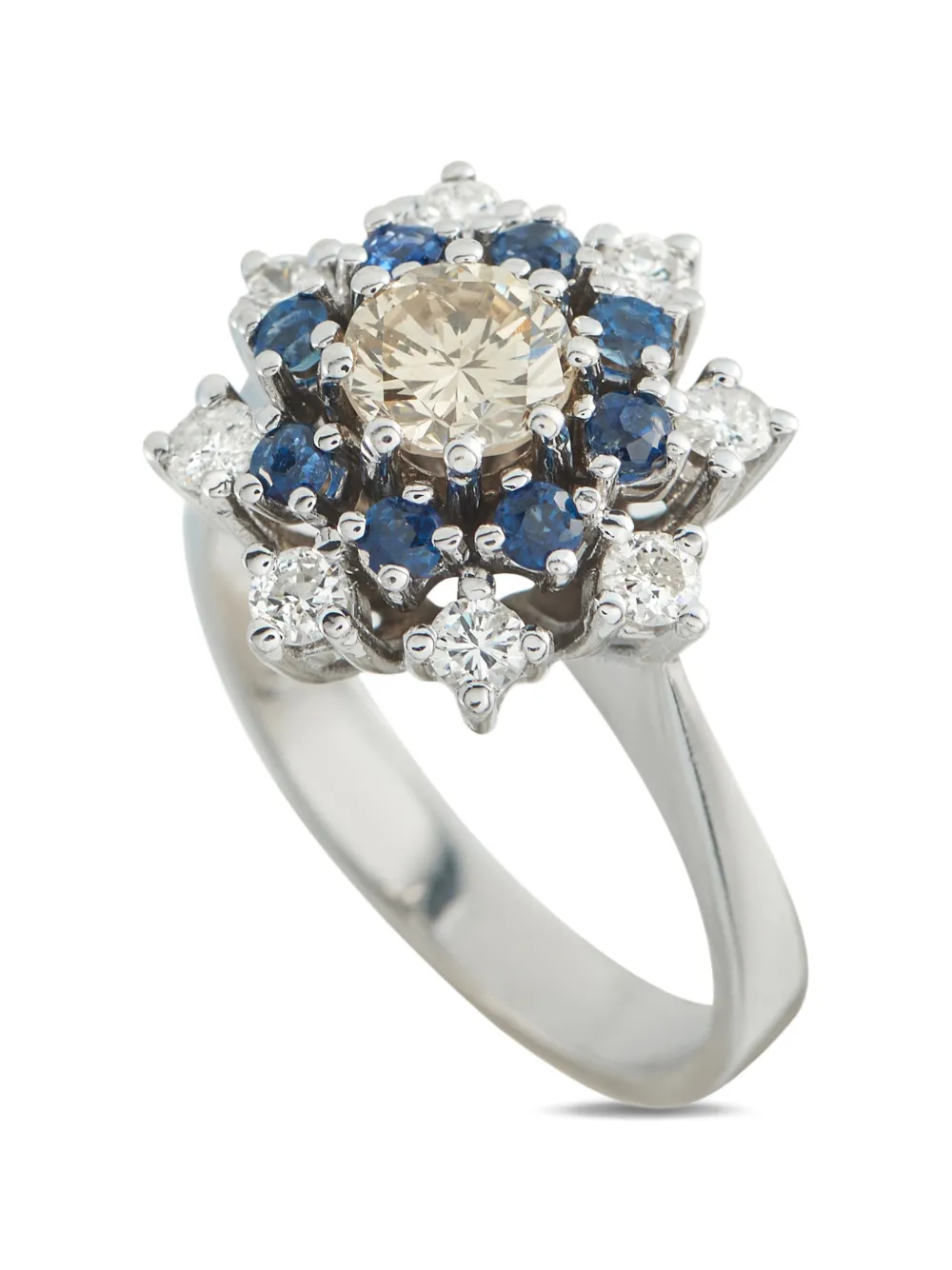 LB Exclusive diamond cluster ring - Argento