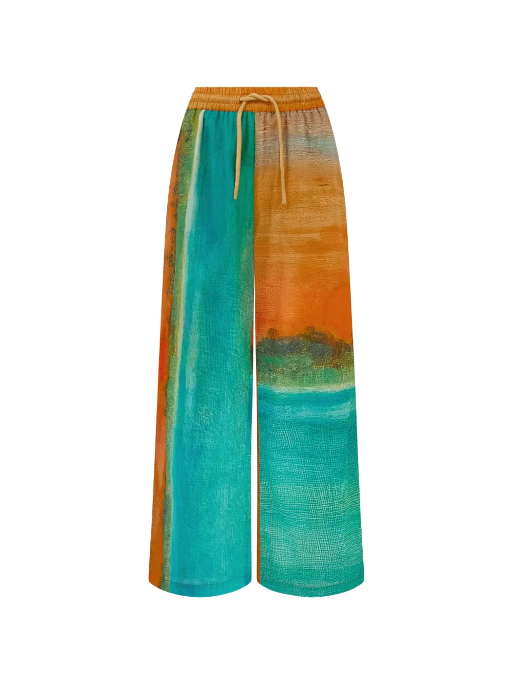 Donde Esteban Formentera cotton-voile wide-leg trousers - Blu