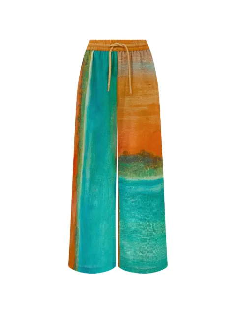 Donde Esteban Formentera cotton-voile wide-leg trousers
