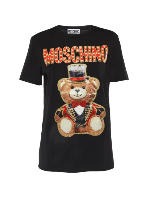 Moschino Pre-Owned Glitter Teddy Bear T-shirt