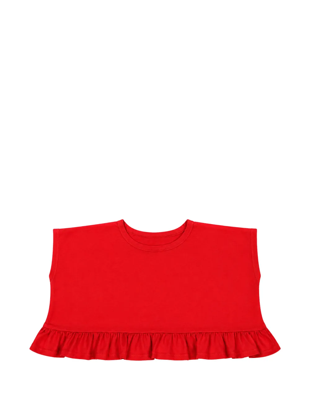 Cucu Lab Lisanna ruffled cropped tank top - Rosso
