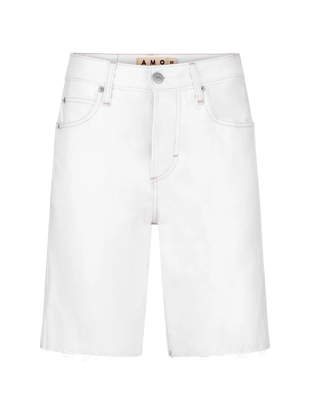 AMO Steph raw-cut denim shorts - Weiß