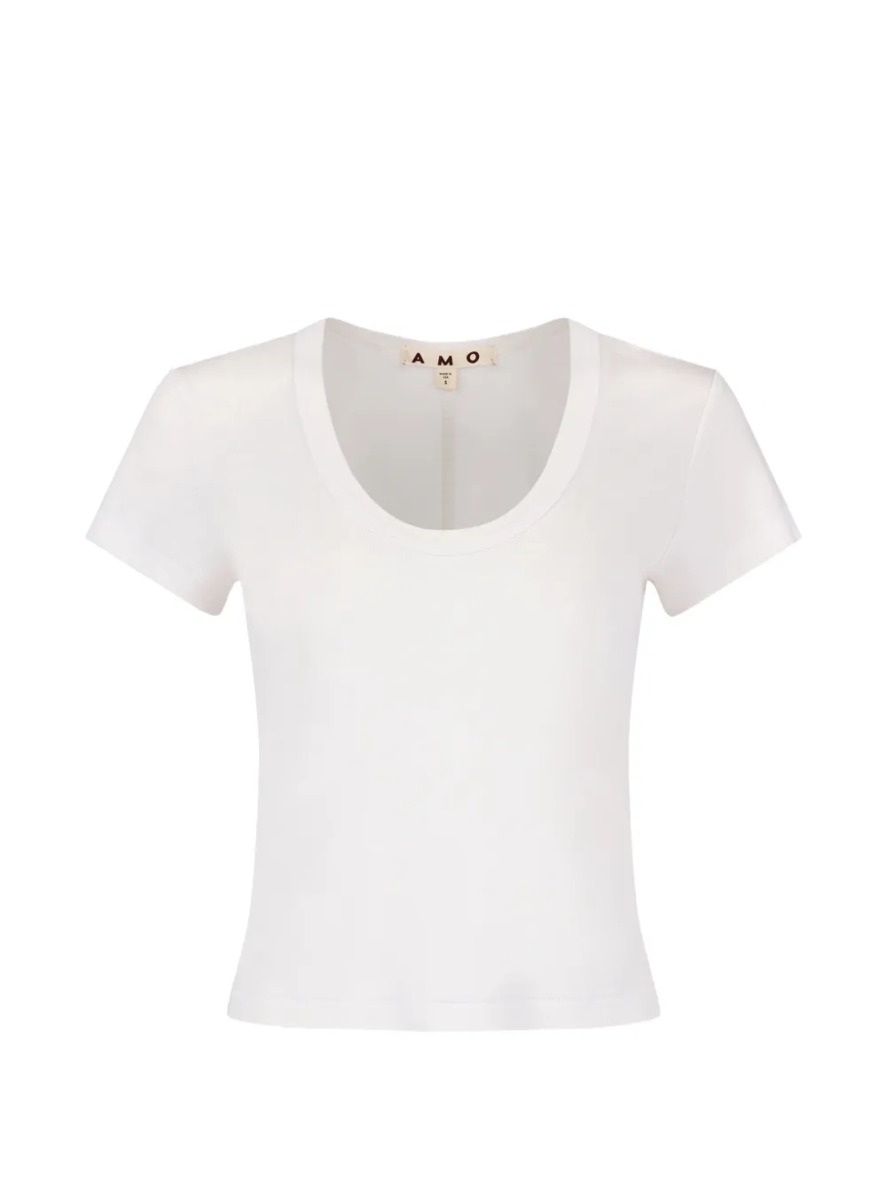 AMO Rumi scoop-neck cotton T-shirt - Bianco