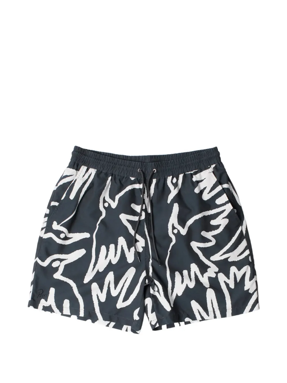 BY PARRA Birds Fly Free swim shorts - Nero