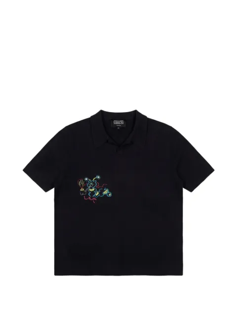 Pas de Mer Caterpillar embroidered cotton polo shirt