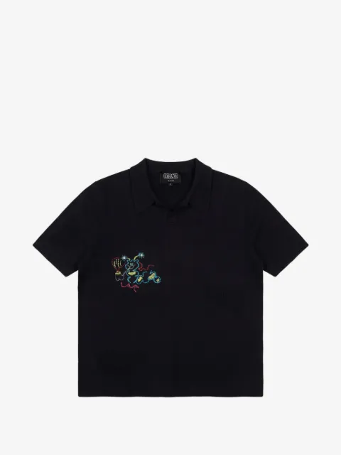 Pas de Mer Caterpillar embroidered cotton polo shirt