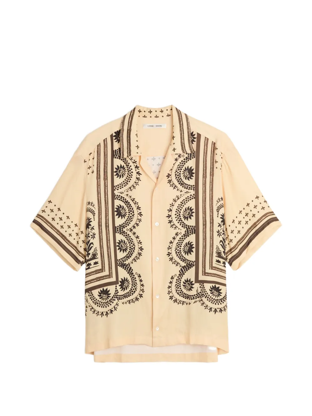 Cmmn Swdn Ted graphic-print short-sleeve shirt - Toni neutri