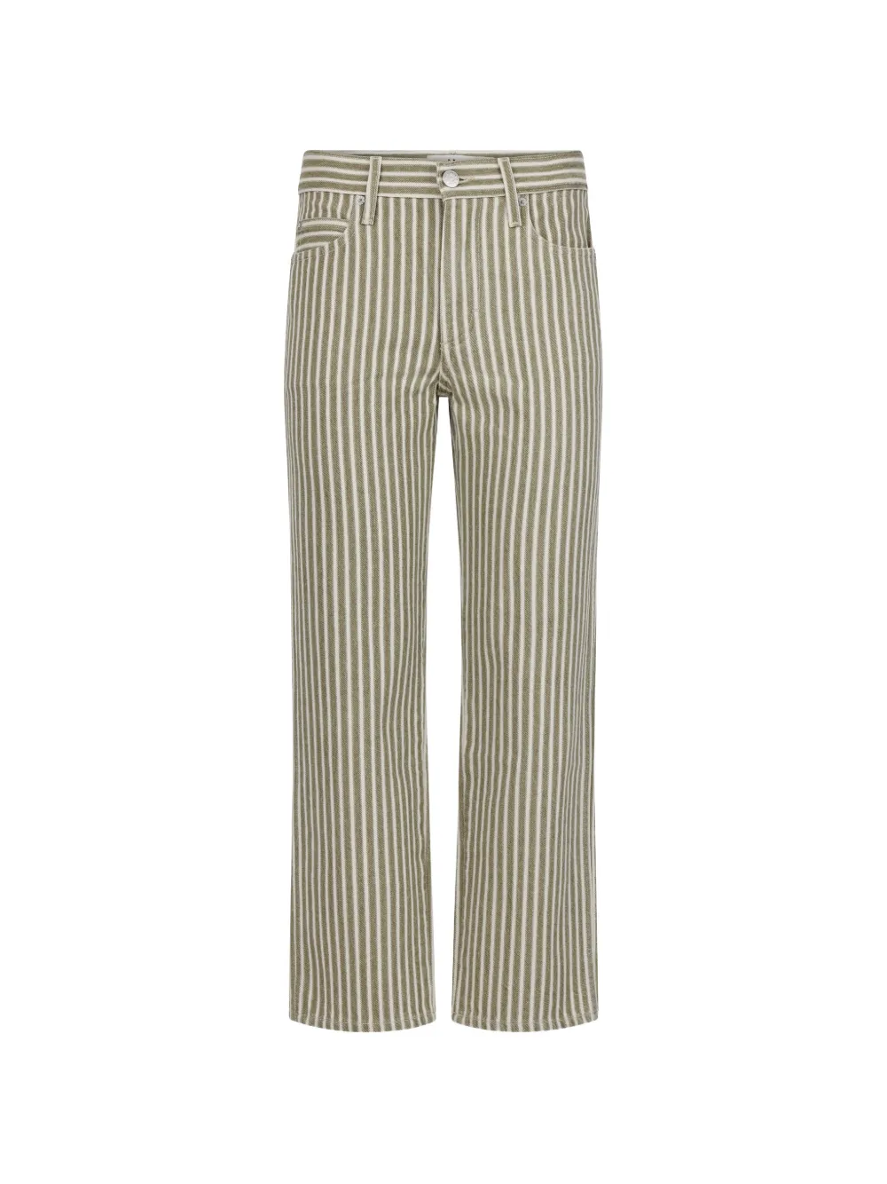 AMO Billie striped cotton jeans - Verde