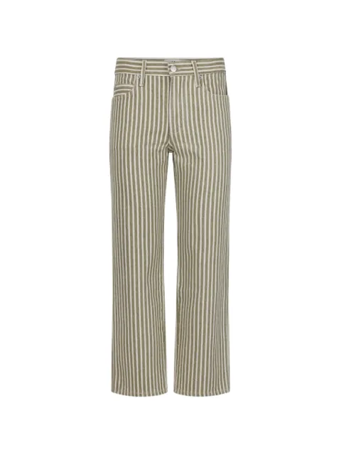 AMO Billie striped cotton jeans