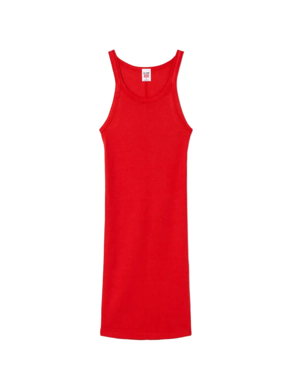 RE/DONE ribbed-knit tank mini dress - Rosso