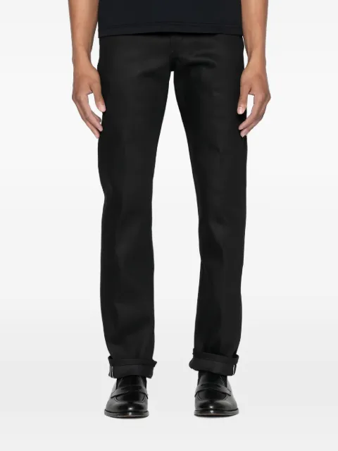 Naked and Famous Weird Guy Black Cobra stretch-selvedge denim jeans