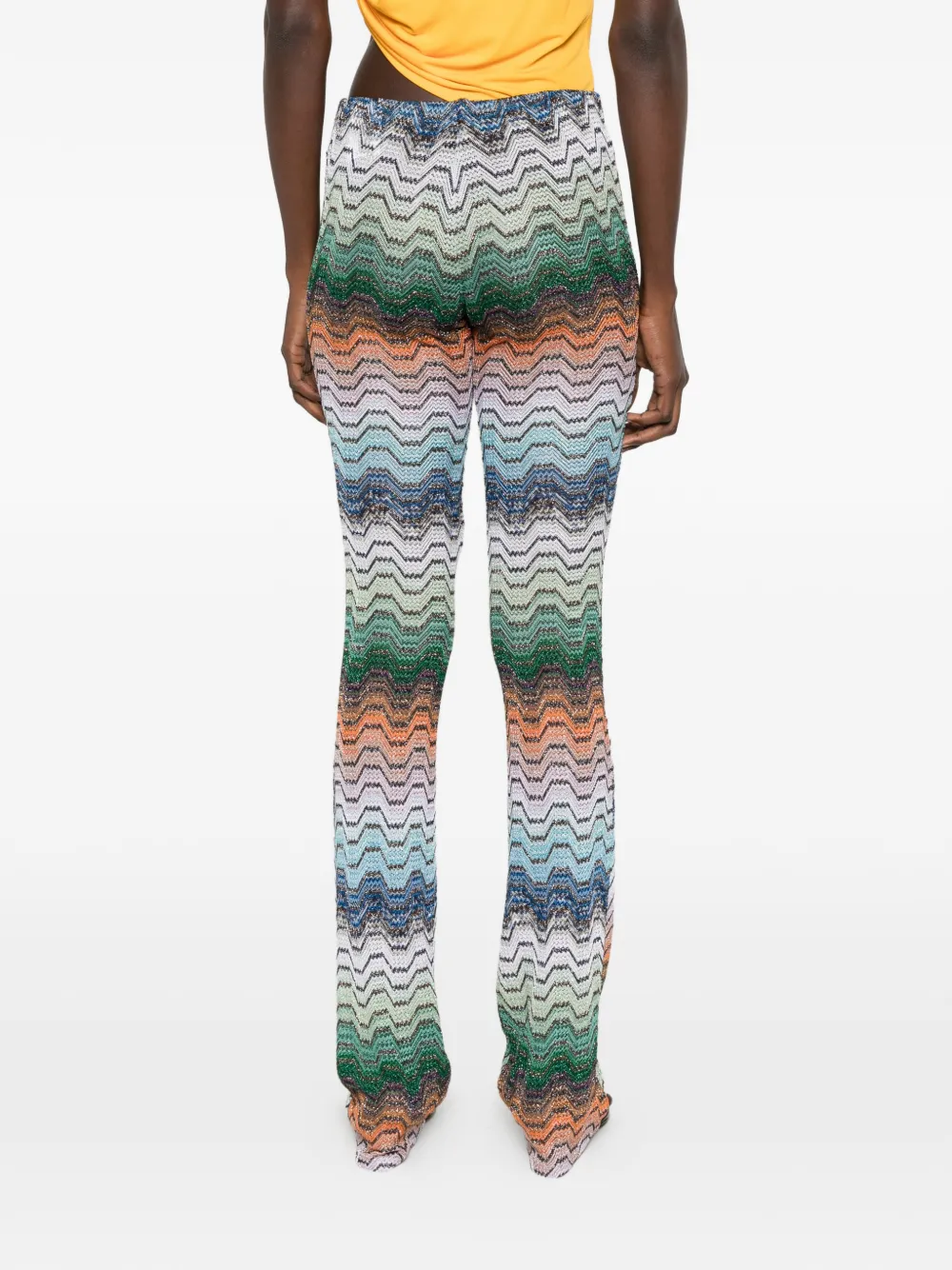 Missoni Broek met zigzagpatroon Groen