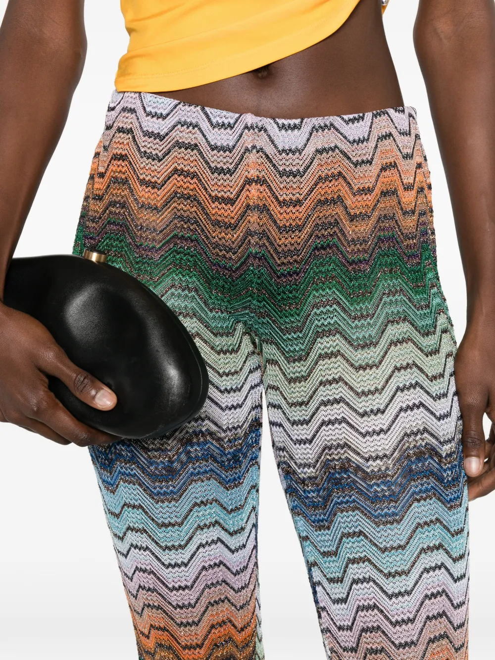 Missoni Broek met zigzagpatroon Groen