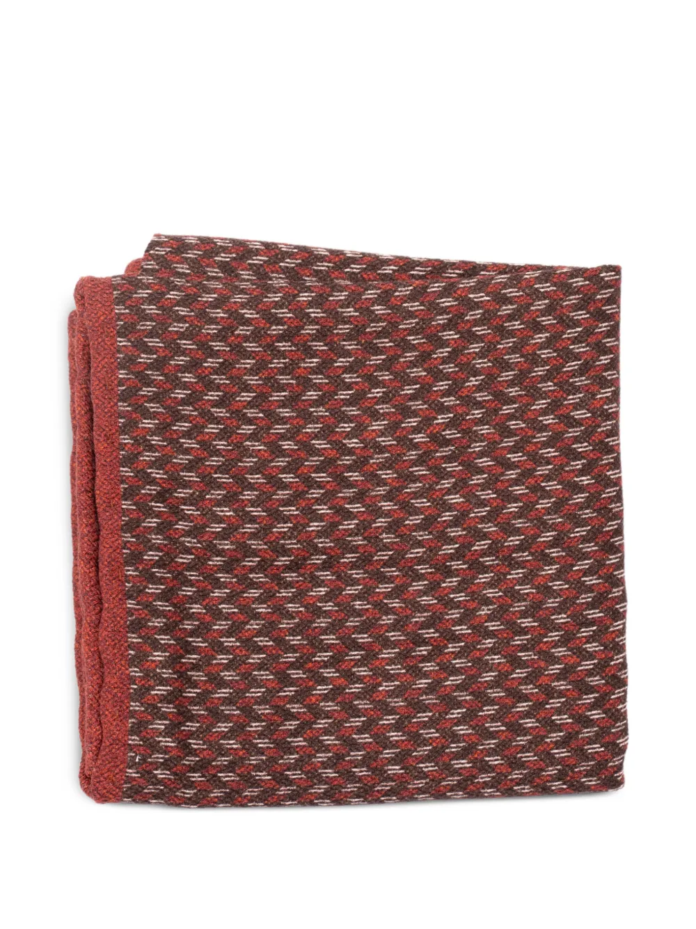Brunello Cucinelli geometric-pattern pocket square | Red | Image 1