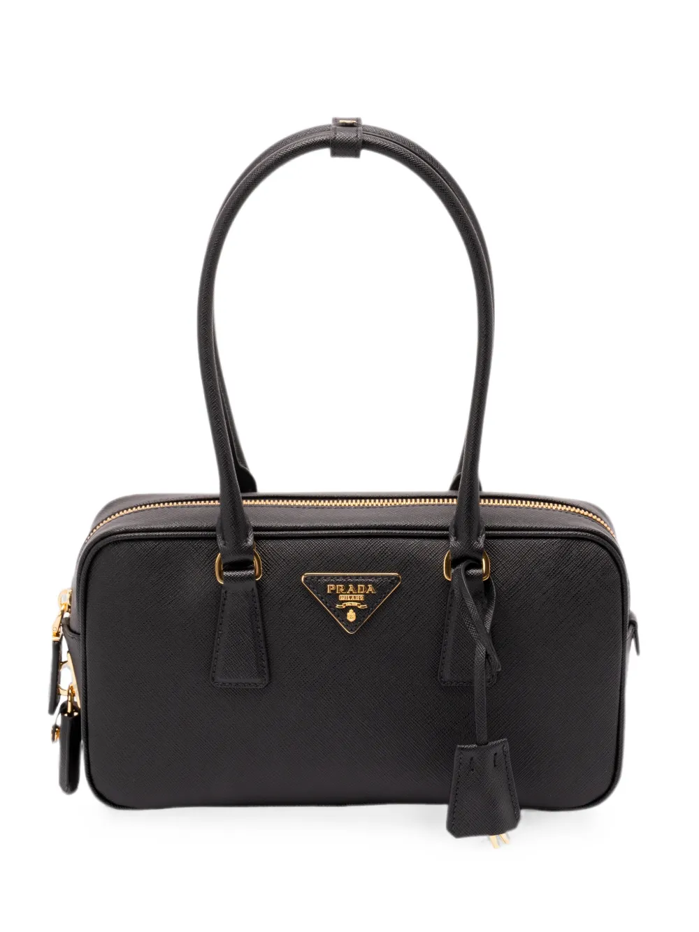Prada triangle-logo tote bag - Schwarz