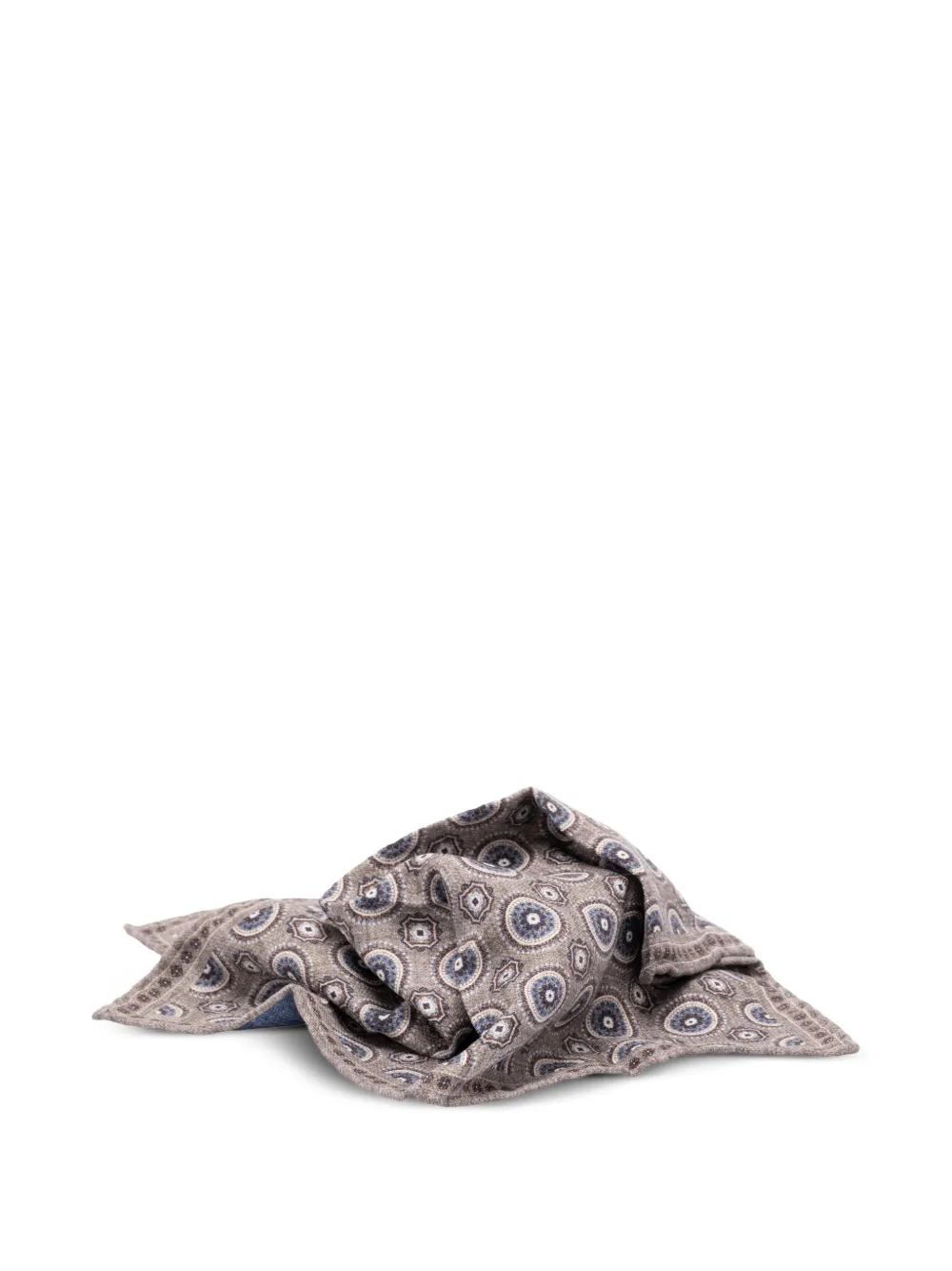 Brunello Cucinelli Zijden pochet met medaillon Beige