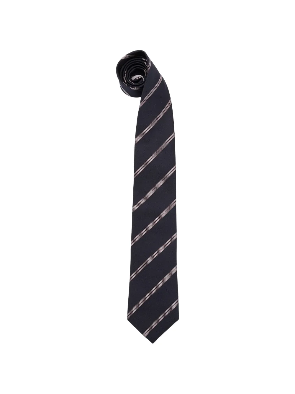 Brunello Cucinelli diagonal-stripe silk tie - Blu