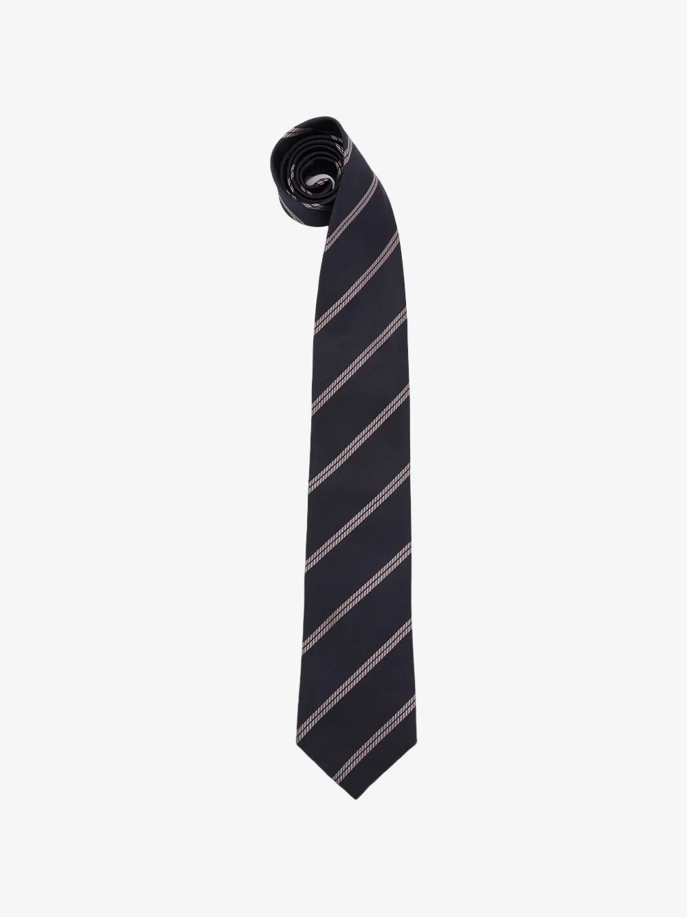 Brunello Cucinelli stripe silk tie | Blue | Image 1