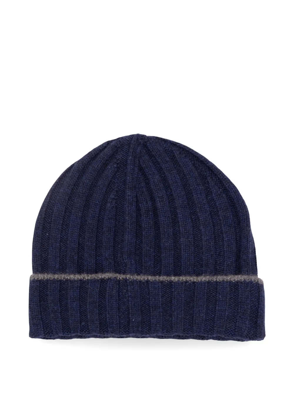 Brunello Cucinelli ribbed-knit cashmere beanie hat - Blau