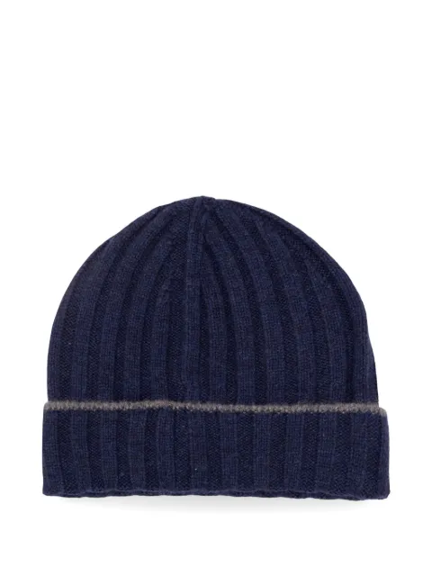 Brunello Cucinelli ribbed-knit cashmere beanie hat