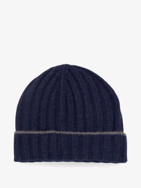 Brunello Cucinelli cashmere rib knit beanie