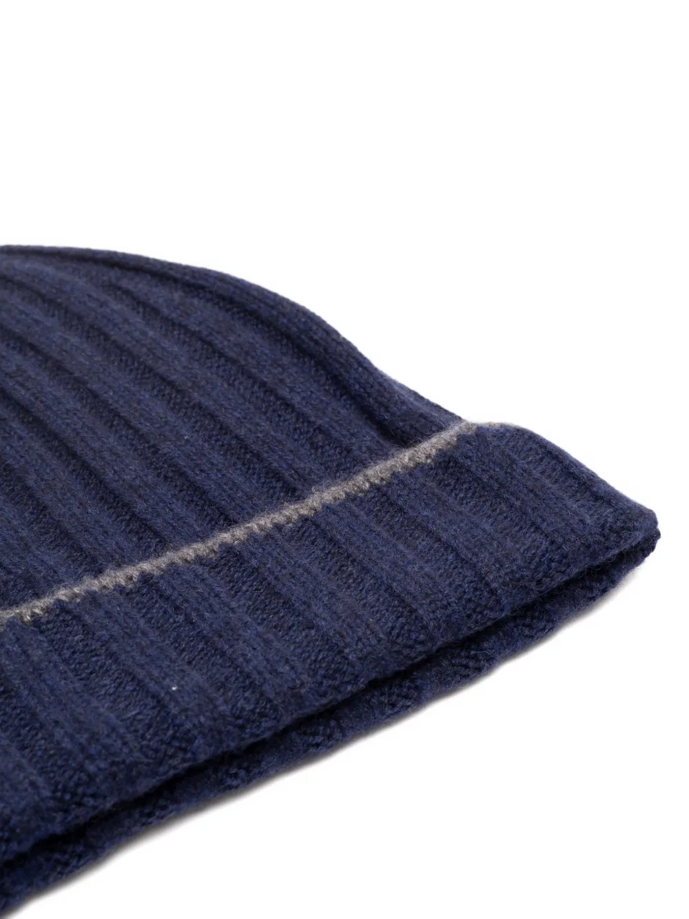 Brunello Cucinelli Ribgebreide muts Blauw