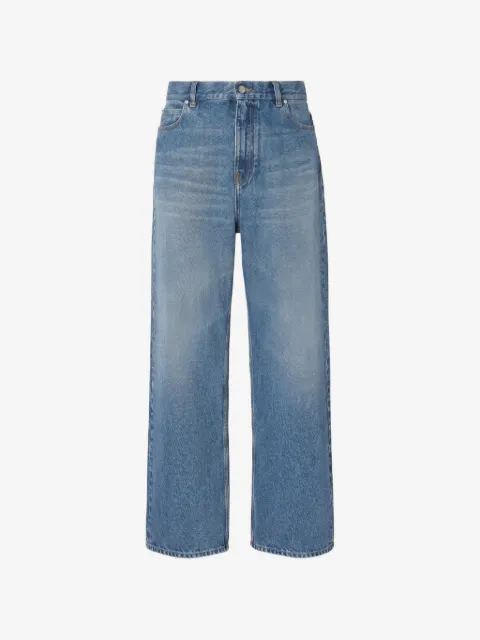 FENDI logo-patch straight-leg jeans