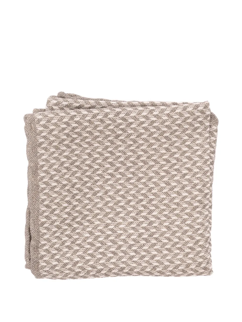 Brunello Cucinelli chevron-knit pocket scarf - Toni neutri